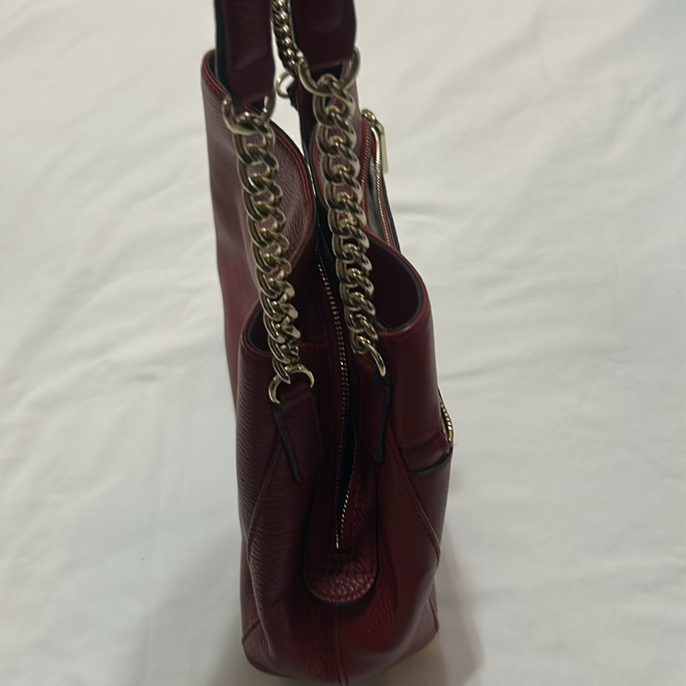 Karl Lagerfeld Red Genuine Leather Shoulder Bag - Picture 8 of 9